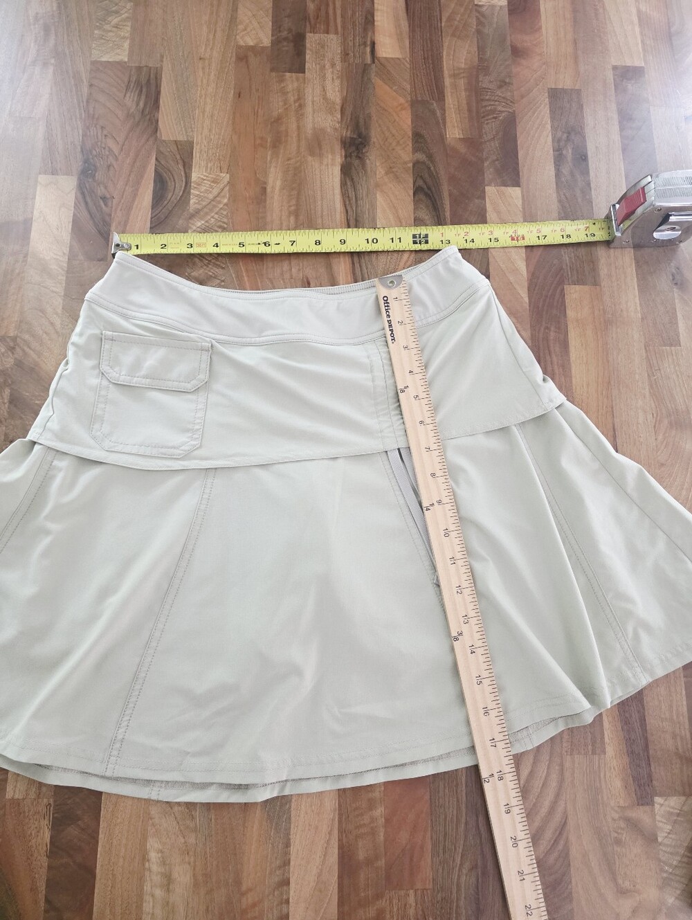 Athleta Wherever Skort Mini Skirt‎ Beige Athletic Running Gym Golf Size 4 - Picture 9 of 11